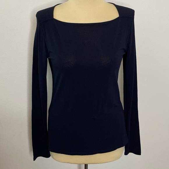 MM Lafleur The Bee Shirt Navy Blue Long Sleeve - Picture 3 of 9